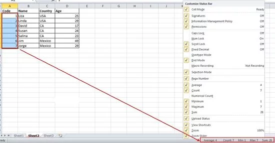 Thao tác excel cơ bản - Xem thống kê về số liệu Thao tác excel cơ bản - Xem thống kê về số liệu