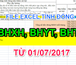 TẢI NHANH FILE EXCEL TÍNH ĐÓNG BHXH, BHYT, BHTN từ 01/7/2018